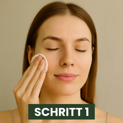 Gesicht gründlich reinigen.