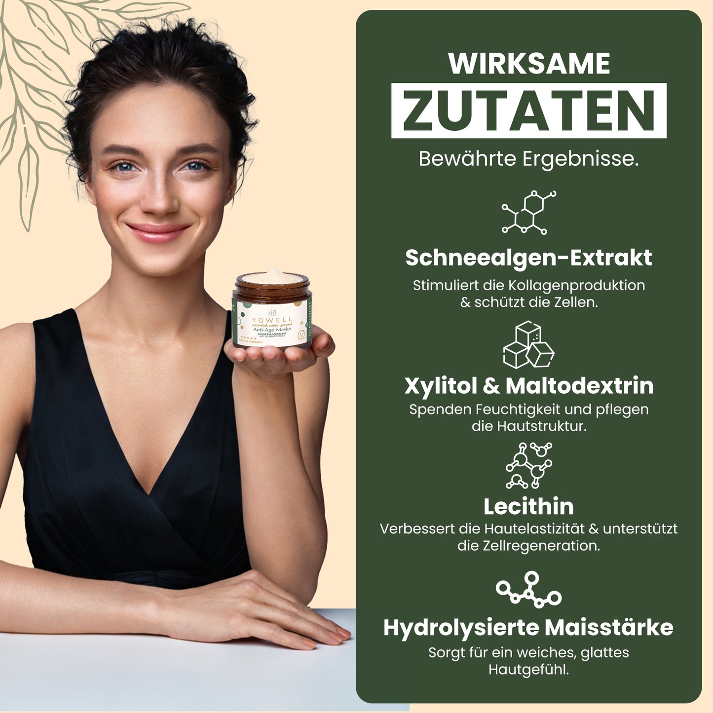 Anti-Age Maske Schneealgenmaske mit Soforteffekt