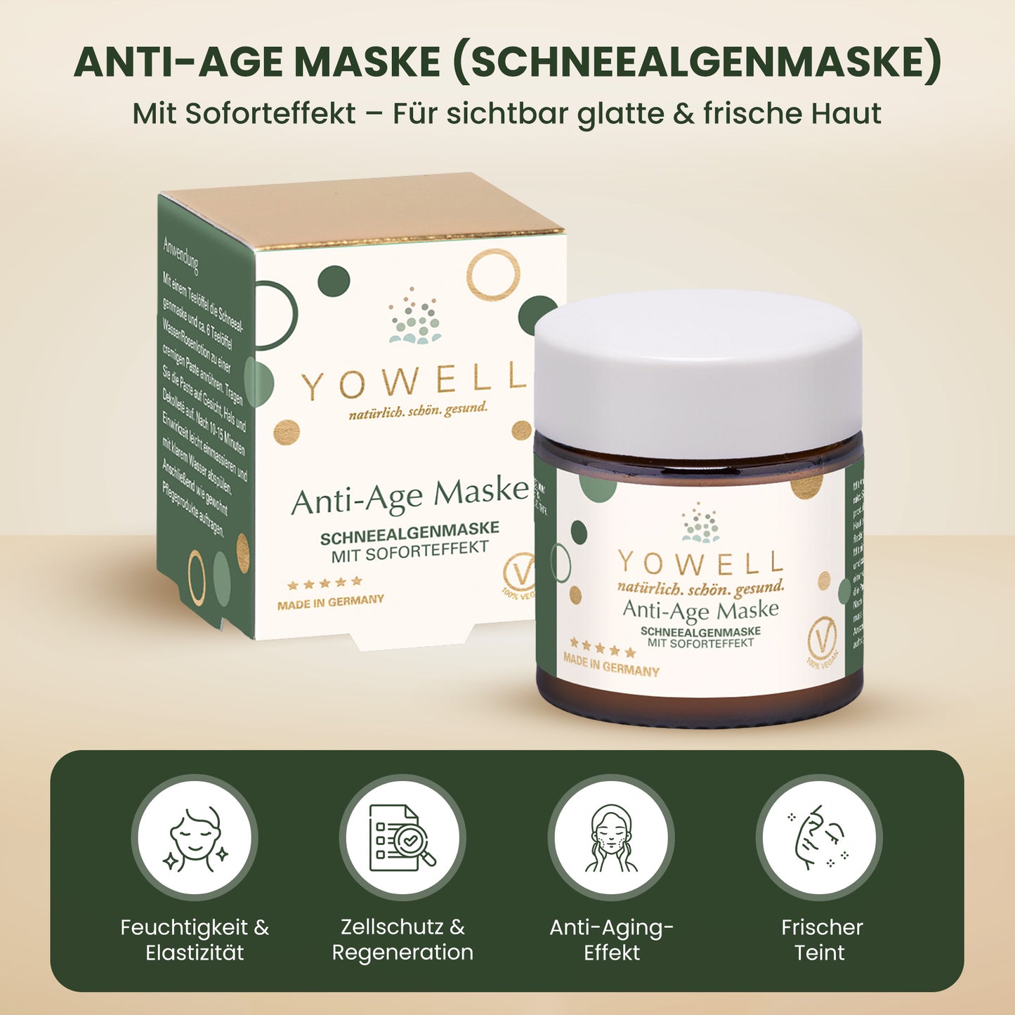 Anti-Age Maske Schneealgenmaske mit Soforteffekt