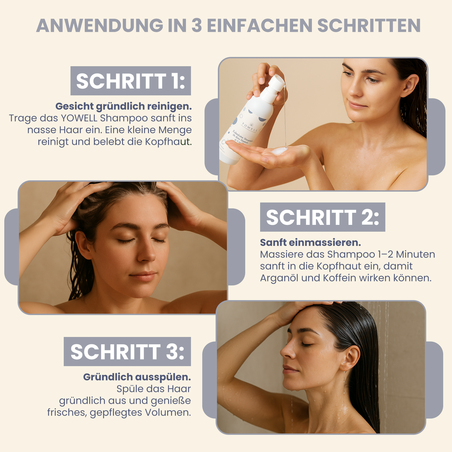 Sulfatfreies Shampoo mit Bio-Arganöl & Coffein